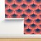 Navy Swan Flying Birds Cranes Art Deco Coral And Custom Removable Wallpaper by Spoonflower Peel & Stick Wallpaper 2FT Wide
